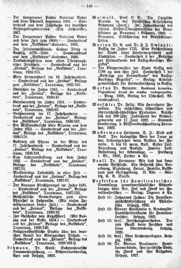 Bücher- und Zeitschrifteneinlauf für die Bücherei der Zentralstelle für Sudetendeutsche Familienforschung - 2