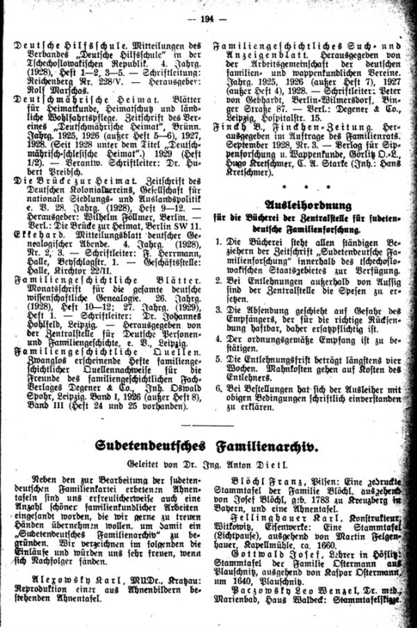 Sudetendeutsches Familienarchiv