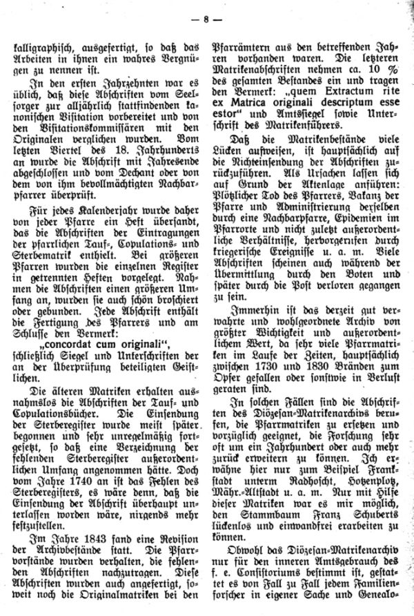 Das Diözesan-Matrikenarchiv zu Olmütz - 2