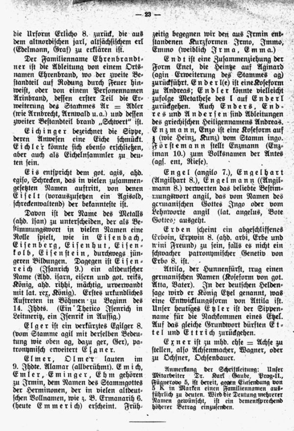 Namensdeutungsecke - 2