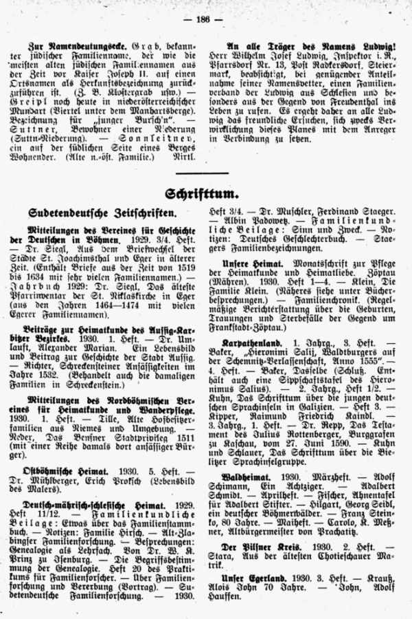 Bemerkung zur Namendeutungsecke - An alle Träger der Namen Ludwig