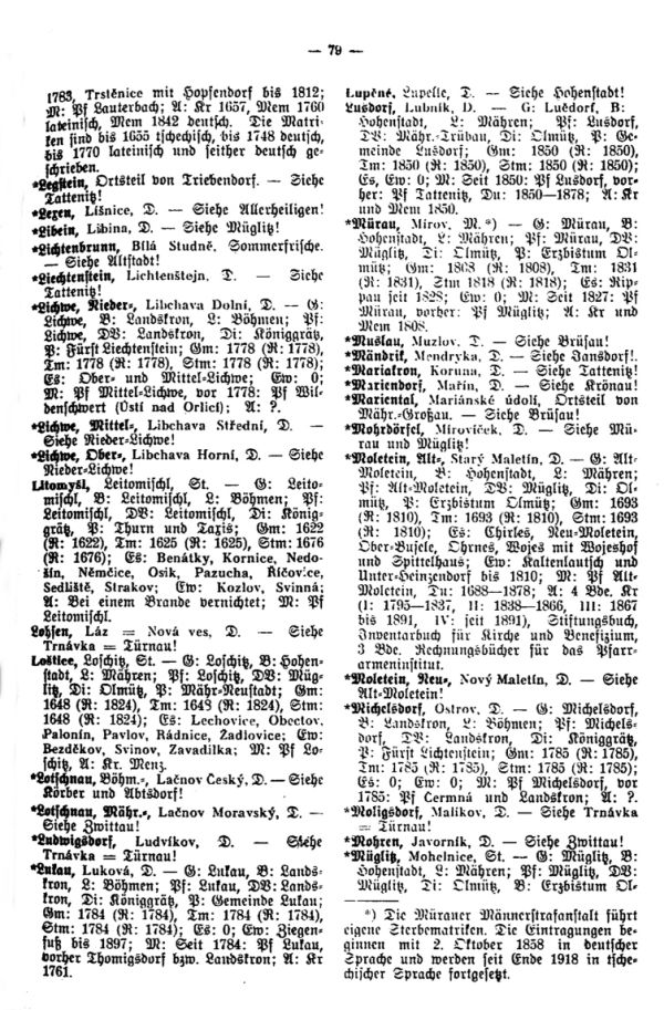 Die Kirchenbücher der Schönhengster Sprachinsel - 2