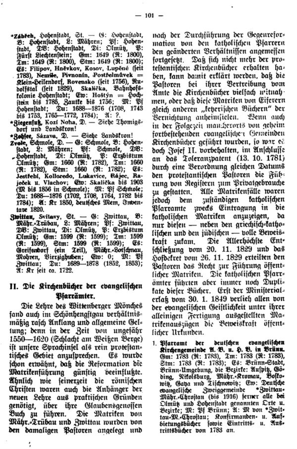 Die Kirchenbücher der Schönhengster Sprachinsel - 3