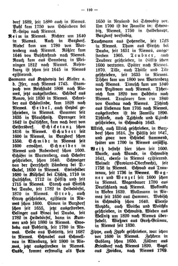 Über die Herkunft der Familien in Niemes und Umgebung - 4