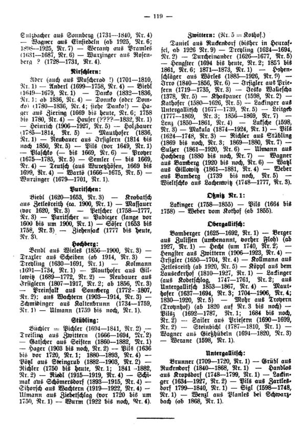 Familiennamen der Rosenberger Gegend - 4