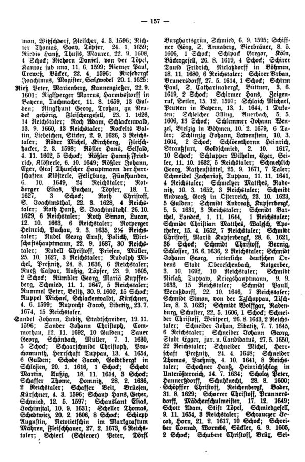 Hundert Jahre Bürgerzuwachs durch Einwanderung in Kaaden (1595-1694) - 2