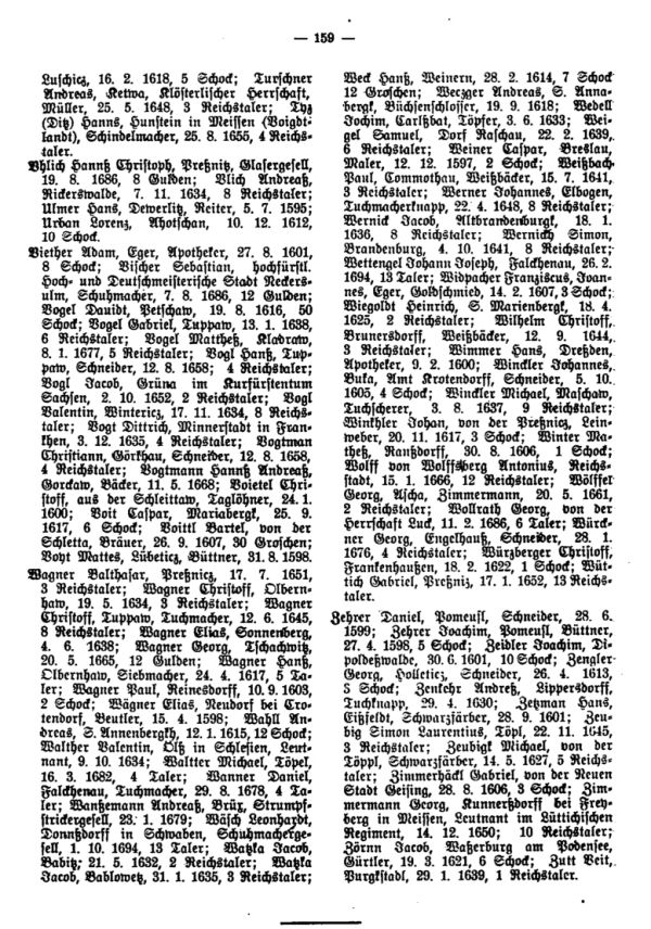 Hundert Jahre Bürgerzuwachs durch Einwanderung in Kaaden (1595-1694) - 4