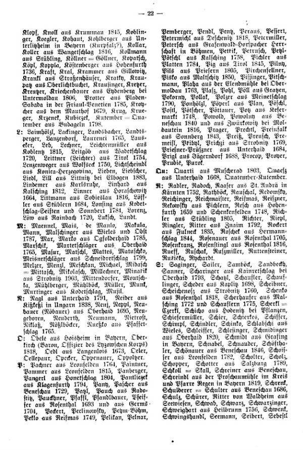 Familiennamen der Rosenberger Gegend - 3