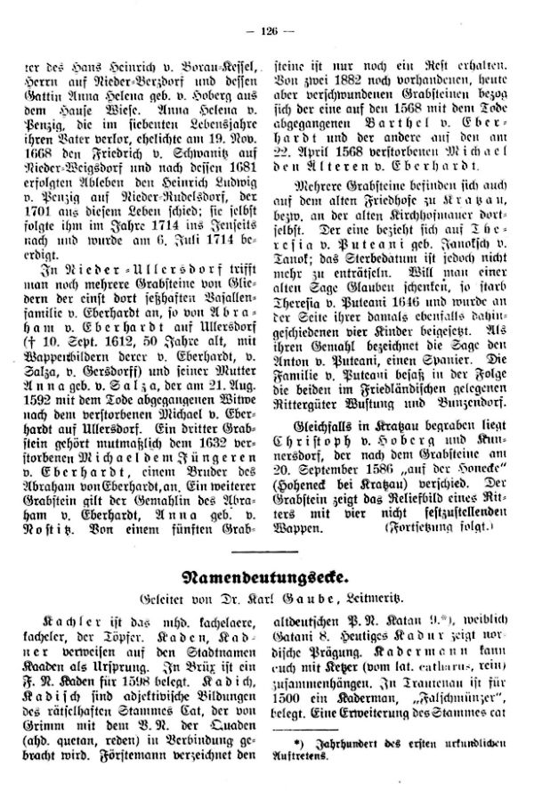 Namensdeutungsecke - 1