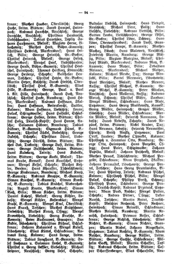 Soldatenregister aus dem Jahre 1663 für den Leitmeritzer Kreis - 2