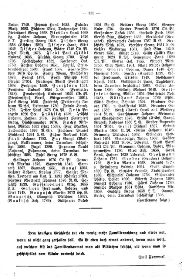 Sammlung von Alt-Zlabinger Namen (1260-1883) - 3