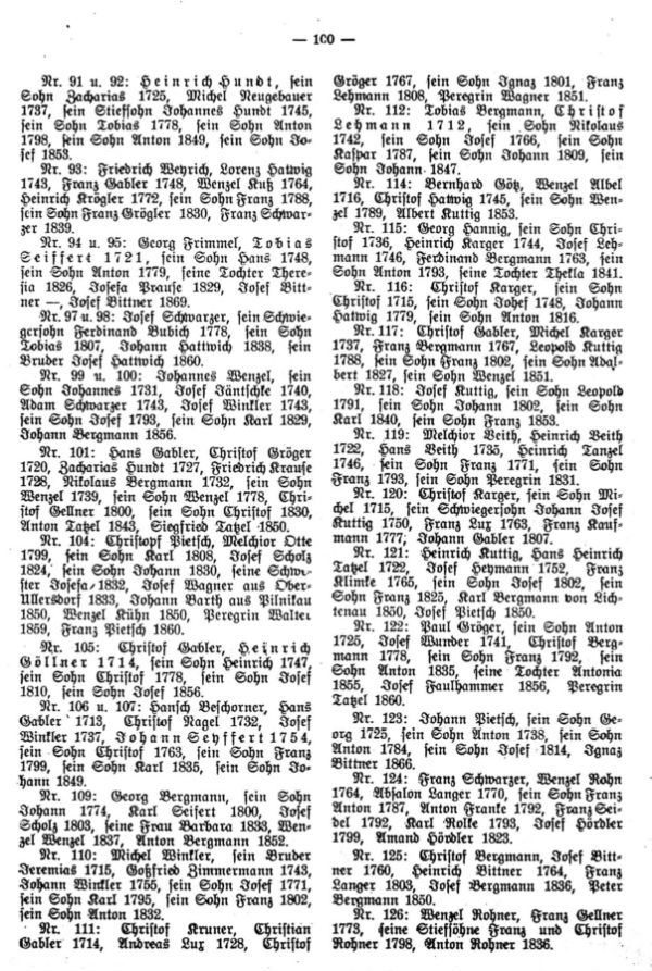  Besitzerfolgen der Anwesen in Nieder-Ullersdorf bei Grulich, Ostböhmen - 2