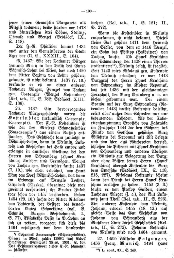 Tachauer Namen des Mittelalters (Fortsetzung) - 2