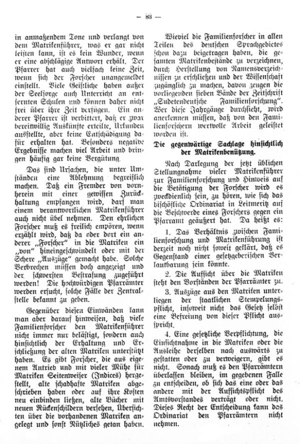 Die Matriken und ihre Benützung - 3