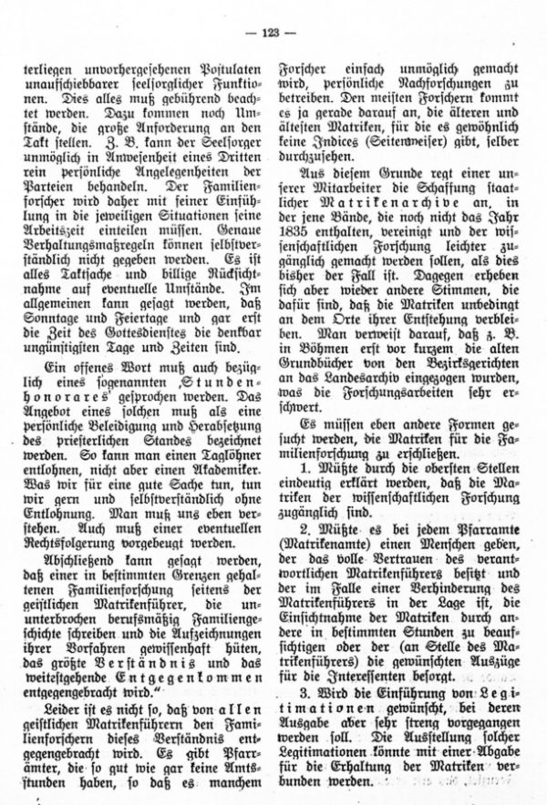 Zur Frage der Matrikenbenützung - 3