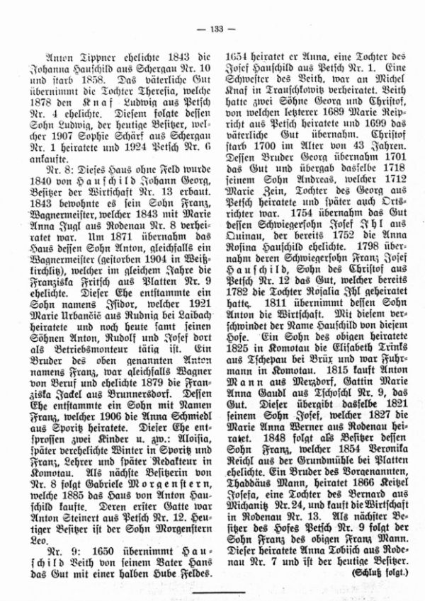 Besitzerfolgen der Gemeinde Petsch bei Platten (Erzgebirge) - 5