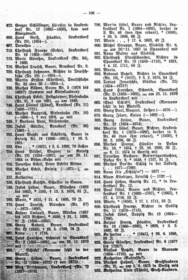 Beispiel einer Ahnentafel für eine alteingesessene Bauernfamilie. Ahnenträger: Horst Vogel, München Nr.2, Kreis Aussig - 12