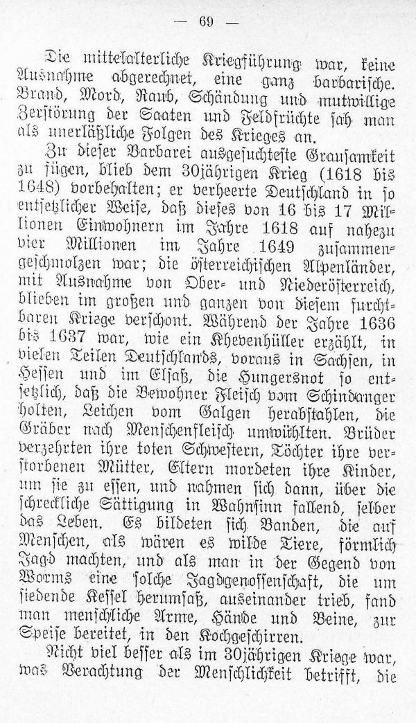 Ursache der Kriege und Grausamkeit der Kriegführung