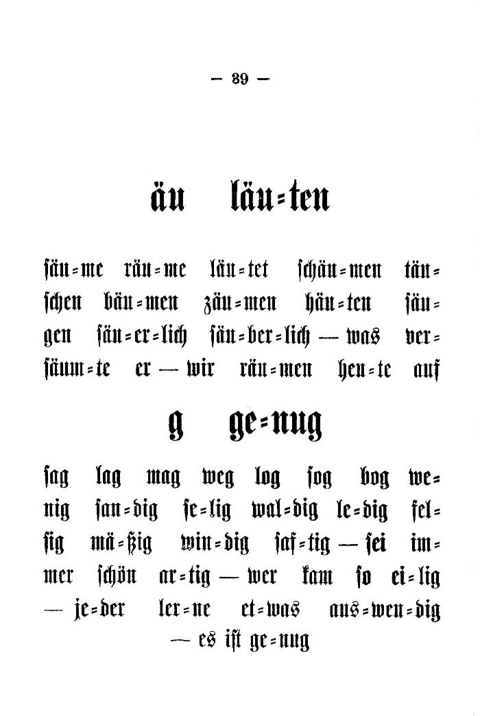 Deutsche Fibel -äu / g (Druckschrift)