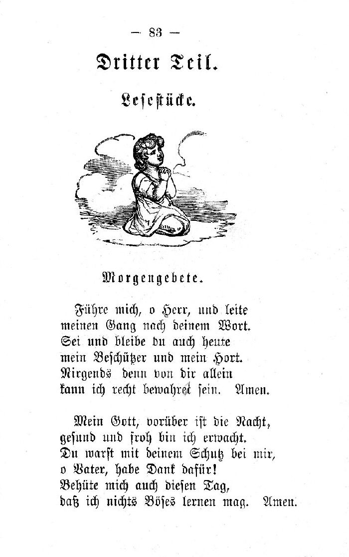 Deutsche Fibel -Morgengebete