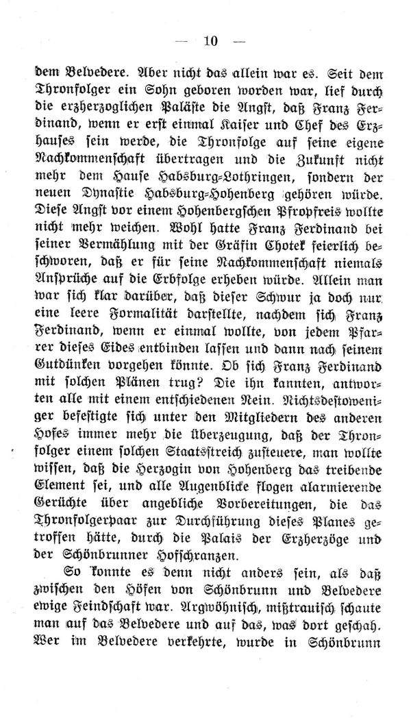 I.  Kapitel: Hinter den Kulissen der Hof- und Hauspolitik von 1912-1914