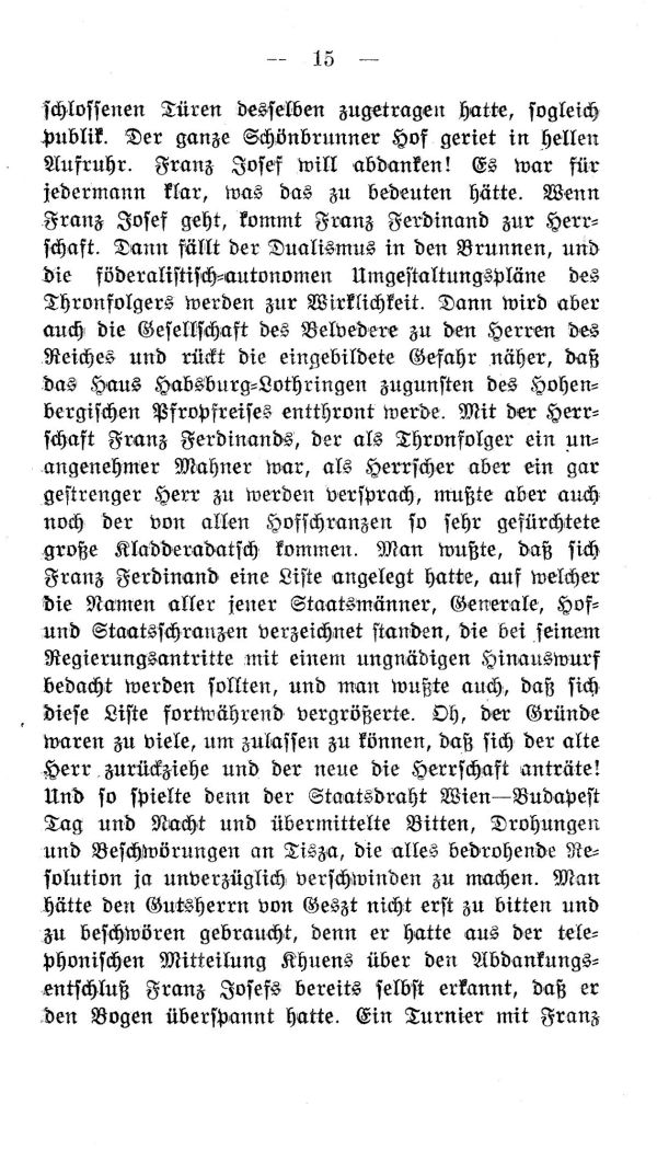 I.  Kapitel: Hinter den Kulissen der Hof- und Hauspolitik von 1912-1914
