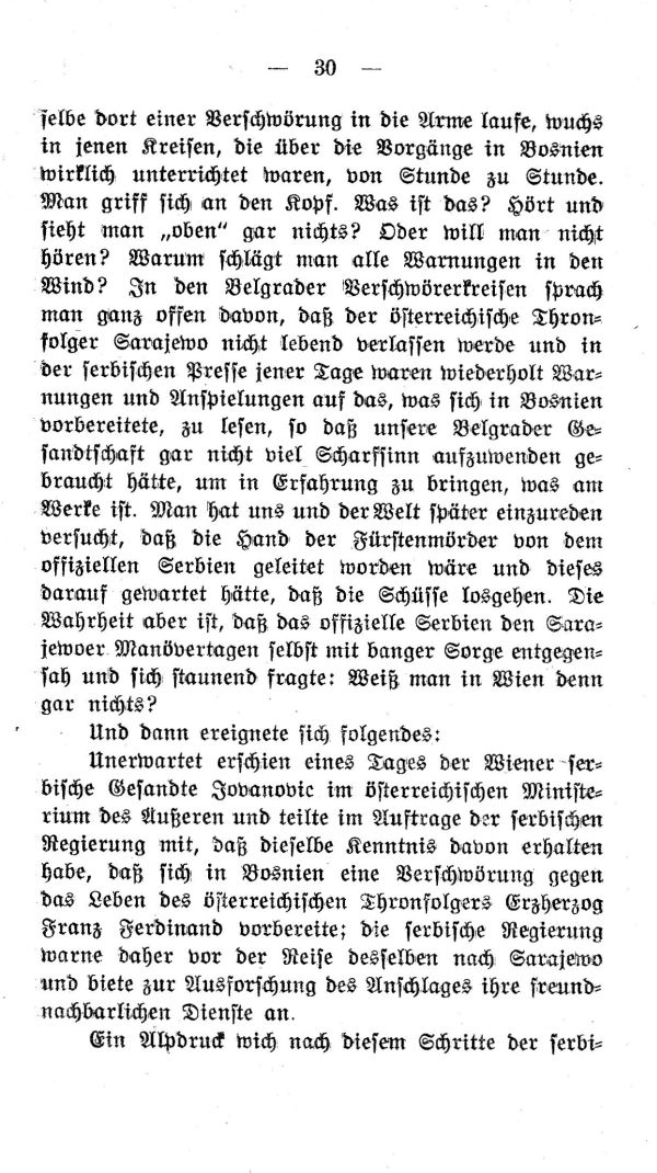 II. Kapitel: Die Wahrheit über den Fürstenmord von Sarajewo