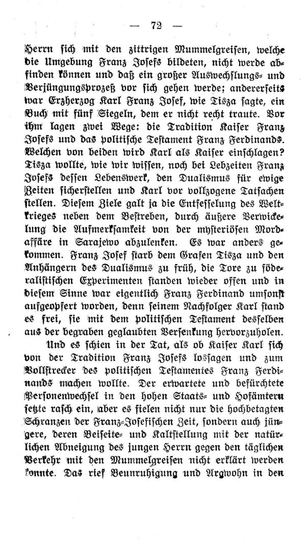 IV. Kapitel:  Die Aera des letzten Kaisers