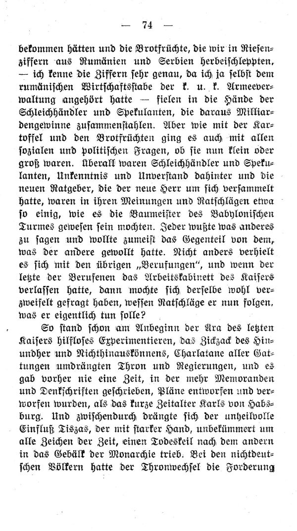 IV. Kapitel:  Die Aera des letzten Kaisers