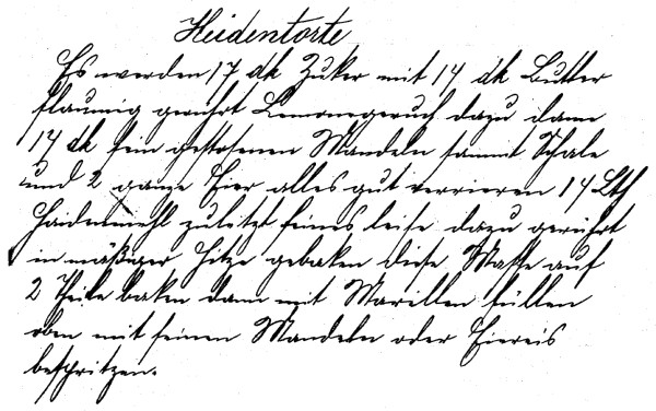 Rezept 'Heidentorte'